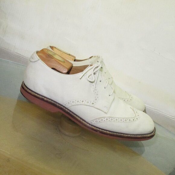 Johnston & Murphy Wingtip Oxfords Men\'s Lace Up Cream Beige Leather  Size 9 main image 8